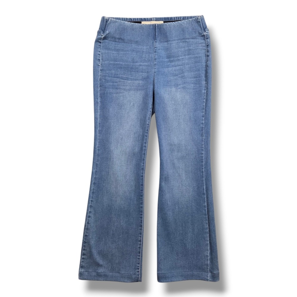 Soft Surroundings Supremely Soft Bootcut Jeans Womens Small Hemmed Pull On